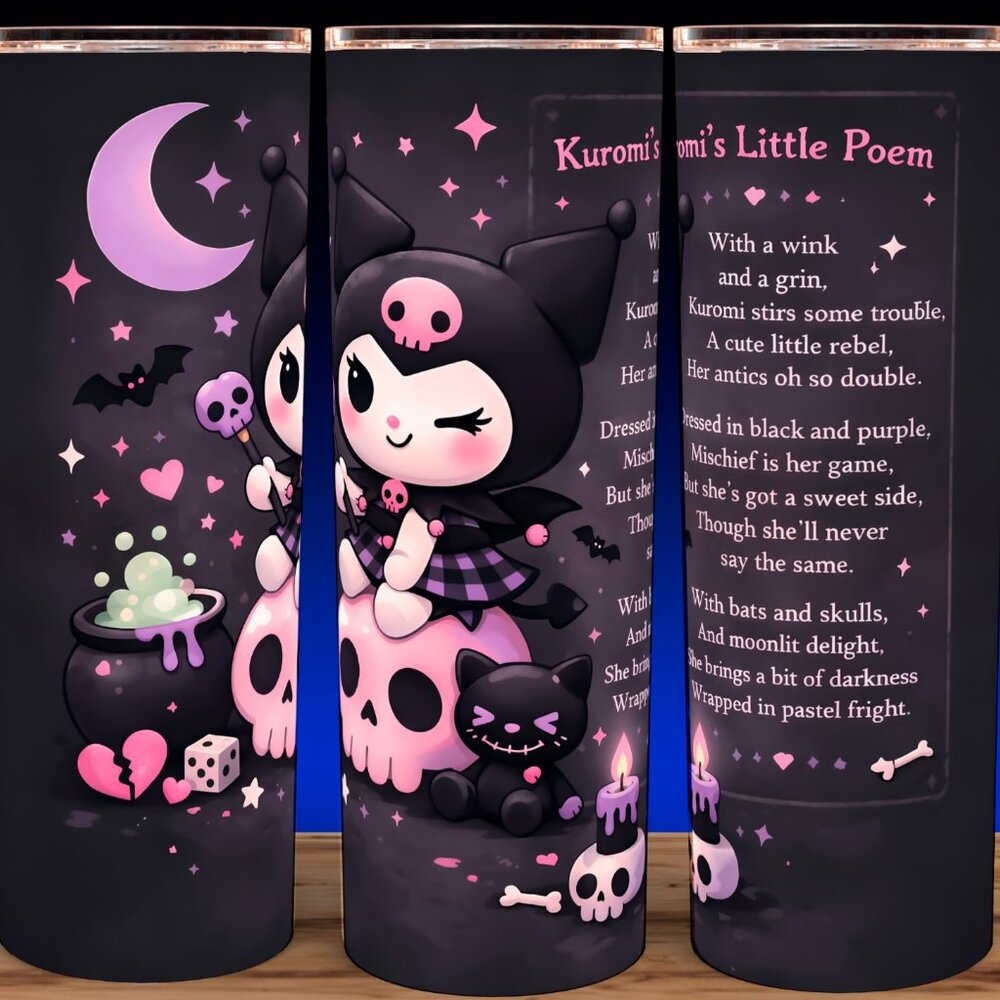 Kuromis Little Ponem Anime Cartoon Cute Cup Mug Tumbler 20oz